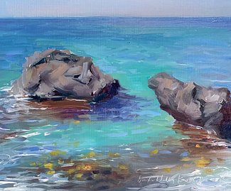 Brooke Walker-Knoblich Tang in the Shallows Hawaii Painting