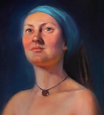 Brooke Walker-Knoblich Woman Portrait Realistic Figurative Painting