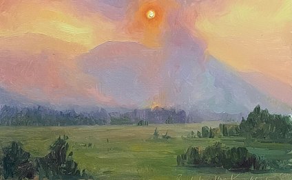 Brooke Walker-Knoblich Summer Fires Oregon Landscape Painting