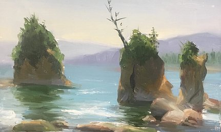 Brooke Walker-Knoblich The Three Graces Oregon Plein Air Painting