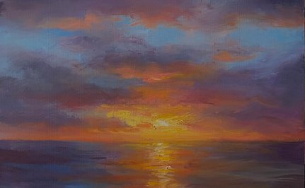 Brooke Walker-Knoblich Pacific Sunset Hawaii Painting