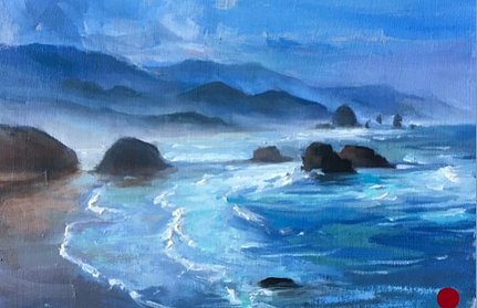 Brooke Walker-Knoblich Ecola State Park Oregon Coast Painting