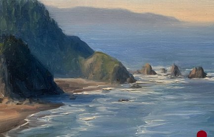 Brooke Walker-Knoblich Color Study of Oregon Coast Seascape Painting