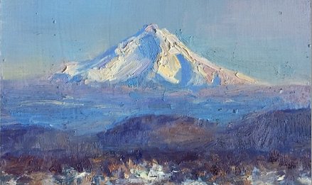 Brooke Walker-Knoblich Mt. Hood Winter Oregon Landscape Painting