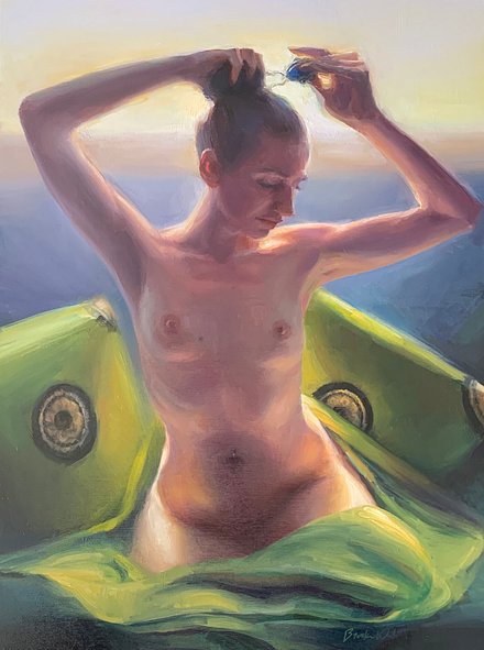 Brooke Walker-Knoblich Coiffure Nude Oil Painting