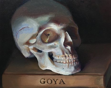 Brooke Walker-Knoblich Goya Skull Vanitas Painting