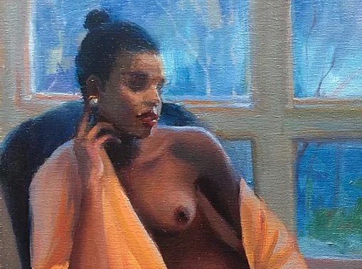 Brooke Walker-Knoblich Black Polish Figurative Painting