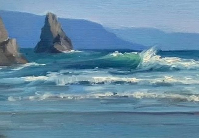 Oregon Surf seascape oil painting by Brooke Walker-Knoblich