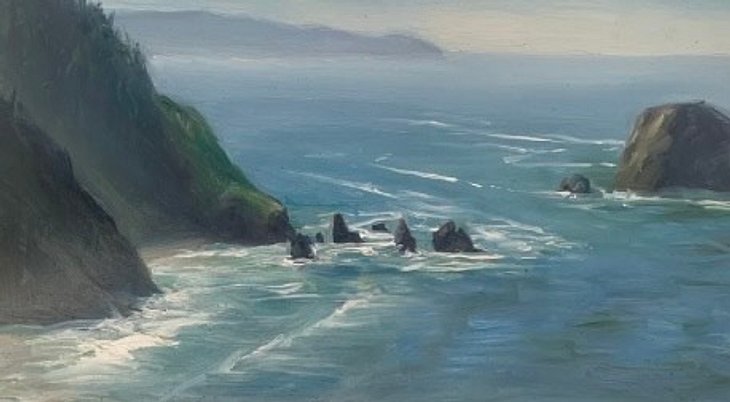 Cape Meres Oregon coast oil painting by Brooke Walker-Knoblich