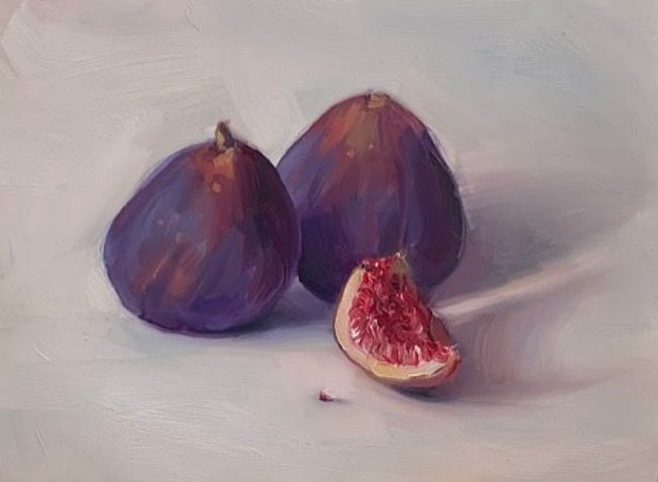 Figs still life oil painting by Brooke Walker-Knoblich