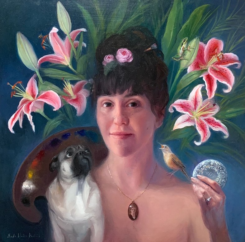 "Self Portrait 2020". Figurative Painter Brooke Walker-Knoblich.