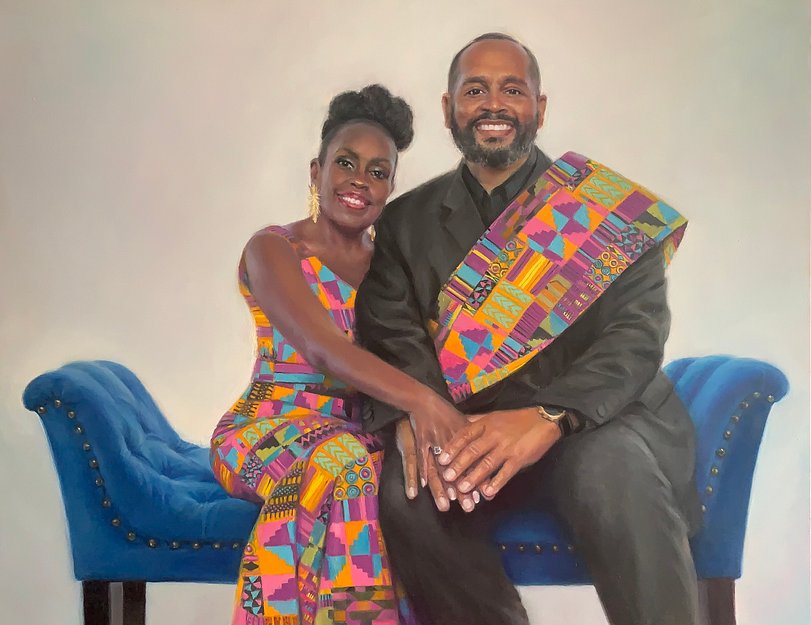 Eccleston traditional family portrait custom oil painting by Portland artist Brooke Walker-Knoblich