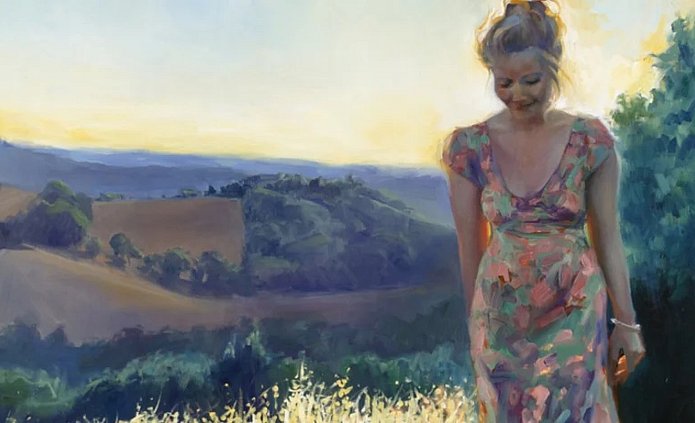 Brooke Paints Chianti Country Figurative Realism Oil Painting